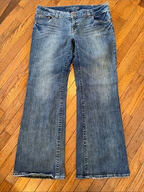 American Eagle Outfitters Women's Light Blue Wide-Leg Jeans